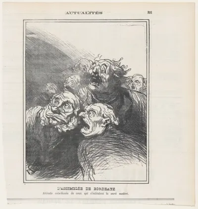 The Bordeaux Assembly: View of the conciliatory attitude of the 'moderate party', from "News of the day"