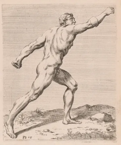 The Borghese Gladiator, side view, turned to right [plate 28]