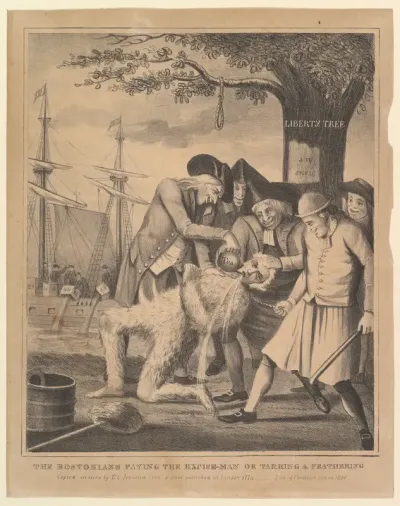 The Bostonians Paying the Excise-Man, or Tarring & Feathering