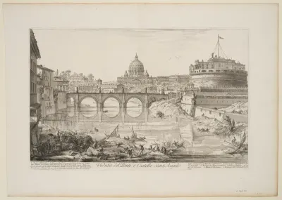 The Bridge and Castel S. Angelo (Veduta del Ponte e Castello Sant'Angelo