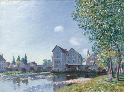 The bridge at Moret-sur-Loing, morning effect