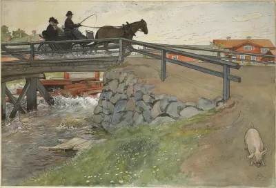 The Bridge. From A Home (26 watercolours)