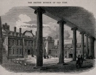 The British Museum at Montague House: the courtyard
