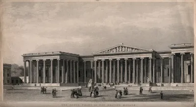 The British Museum: the entrance facade as built