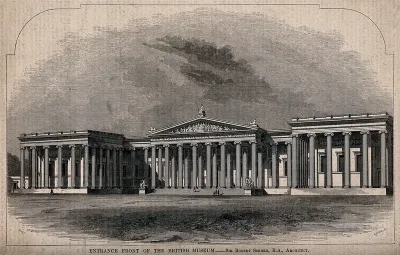 The British Museum: the entrance facade as intended