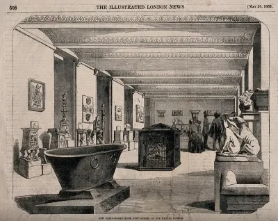 The British Museum: the Graeco-Roman Room, with visitors