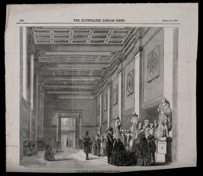 The British Museum: the Roman Saloon, with visitors