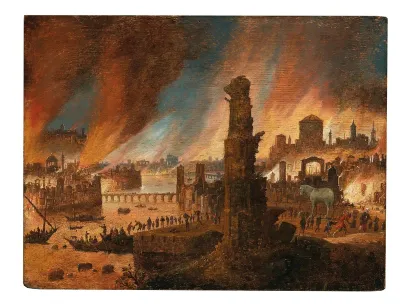 The burning of Troy