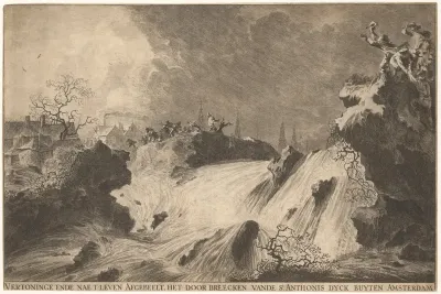 The Bursting of St. Anthony's Dike, 5 March 1651. Vertoninge...Amsterdam
