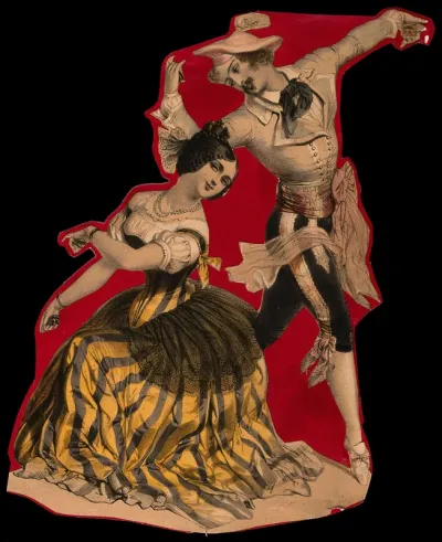 The Cachucha dance performed by Fanny Cerrito and Arthur Saint-Léon