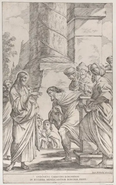 The Calling of Saint Matthew, plate 1 from "Bononiensium Pictorum Celebrioris..."
