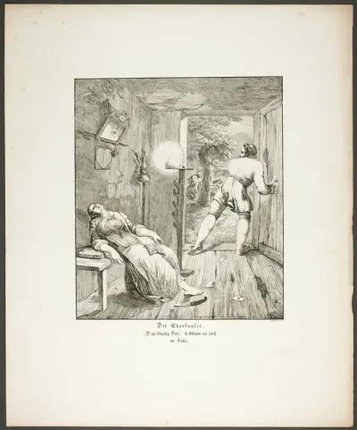 The Carbuncle (Der Karfunkel), plate three from the series Poems in the Dialect of the Upper Rhine Region (Zehn Blätter Zu Hebels Alemannischen Gedichten)