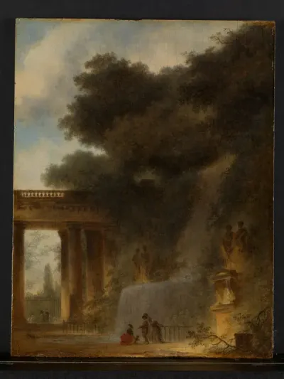 The Cascade — Jean Honoré Fragonard Kanvas Tablo