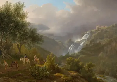 The Cascades at Tivoli, with a Storm Approaching