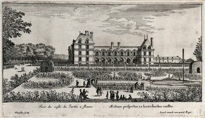 The castle of Liancourt seen from the flower gardens