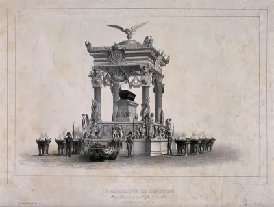 The catafalque of Napoleon Bonaparte in Paris