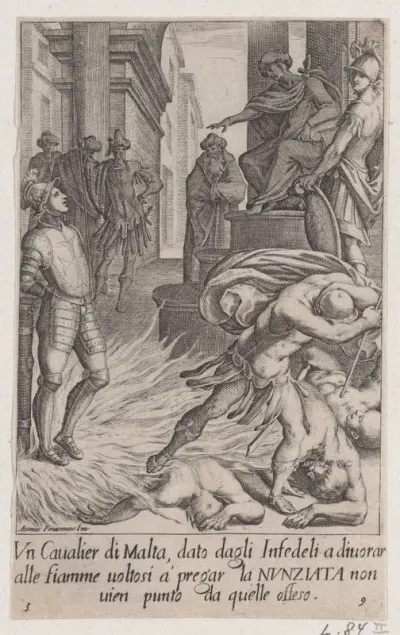 The Cavalier of Malta, from Scelta d'Alcuni Miracoli e Grazie della Santissima Nunziata di Firenze (Selection of Some Miracles and Graces that Occurred in the Church of the Annunziata in Florence)