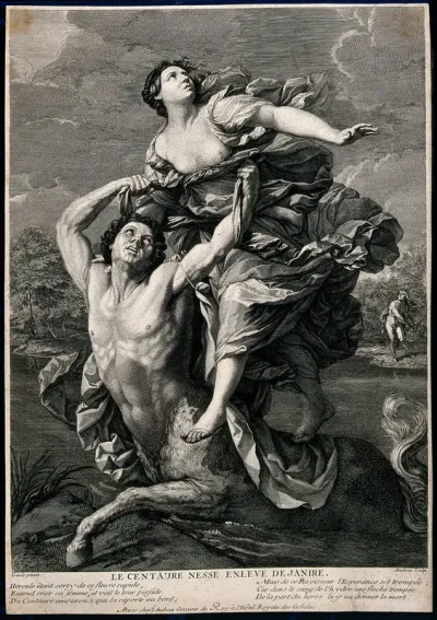 The centaur Nessus carrying off Deianeira