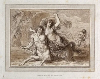 The centaur Nessus carrying off Deianeira