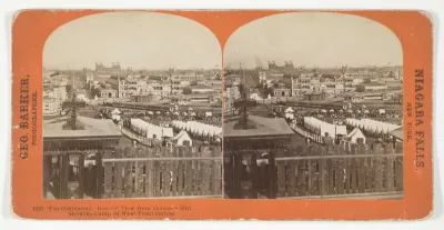 The Centennial Gerneral View from George's Hill Showing Camp of West Point Cadets, No. 1016 from the series "Niagara Falls, New York"