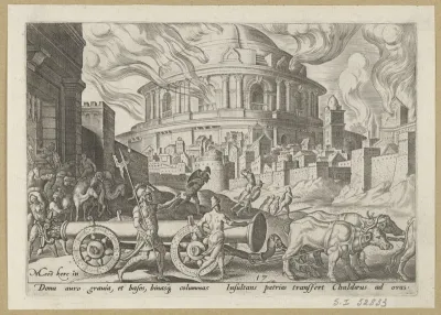 The Chaldeans Carrying Away the Pillars of The Temple of Jerusalem
