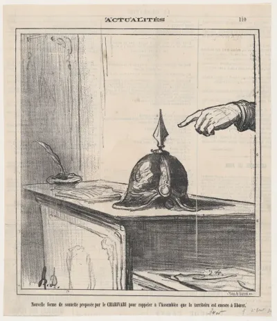 The Charivari is proposing a new kind of bell which should remind the Assembly that some of the territories still need to be liberated, from 'News of the day,' published in "Le Charivari"