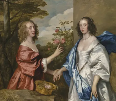 The Cheeke Sisters: Double portrait of Essex, Countess of Manchester (circa 1617–1658) and her sister, Anne, later Countess of Warwick and Clanricarde (1620–after 1683)