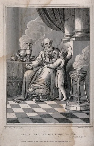 The child Samuel tells the priest Eli of the fate God has in store for him