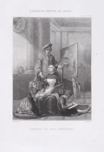 The Childhood of Paolo Veronese, from "L'Artiste"