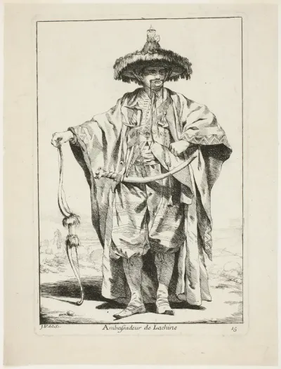 The Chinese Ambassador, plate fifteen from Caravanne du Sultane à la Mecque