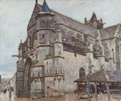 The Church in Moret under the Morning Rain