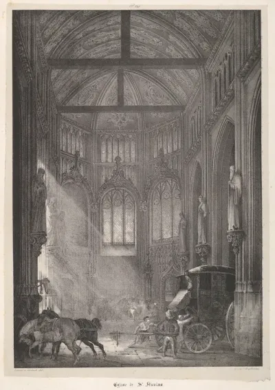 The Church of Saint Nicholas, Rouen, from "Voyages pittoresques et romantiques dans l’ancienne France"