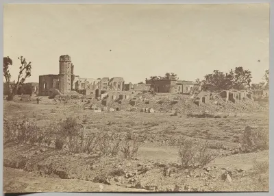 The Churchyard and Residency in the Distance