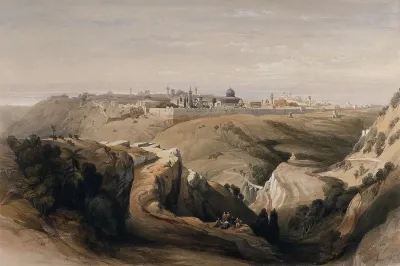 The city of Jerusalem viewed from the Mount of Olives