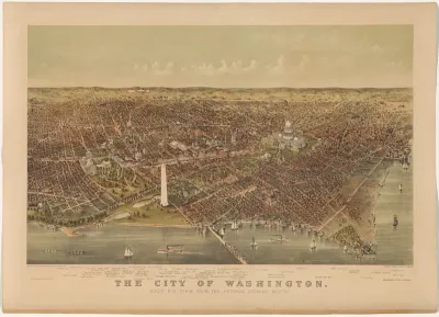 The City of Washington: Bird's-Eye View from the Potomac—Looking North
