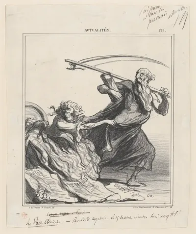 The clerical press: Not so quickly... December 15 will come soon enough!, from 'News of the day,' published in "Le Charivari"
