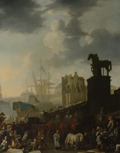 The Climbing of the Capitol with the Grey Horse of the Newly Elected Pope