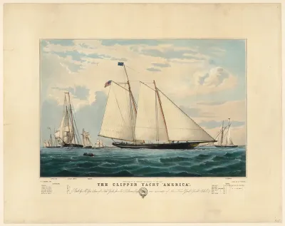 The Clipper Yacht "America" – Built by Mr. George Steers of New York for John C. Stevens, Esq. and Associates of the New York Yacht Club