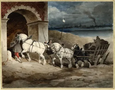 The Coal Wagon, or Le Chariot, Route de Londres