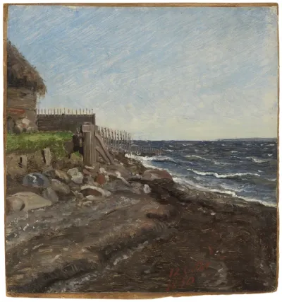 The Coast at Hellebæk. Study