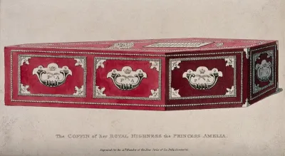 The coffin of Princess Amelia