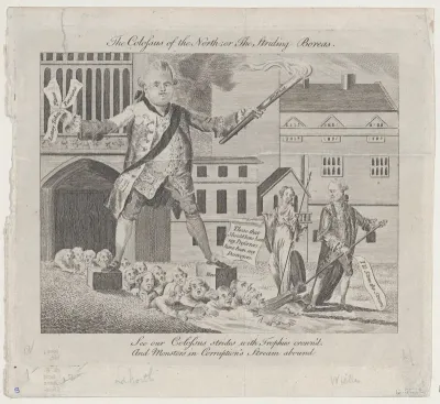 The Colossus of the North; or the Striding Boreas, from The London Magazine
