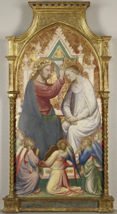 The Coronation of the Virgin with Five Music-Making Angels