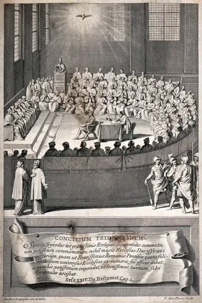 The Council of Trent: the Holy Ghost appearing above the councillors