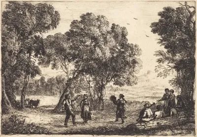 The Country Dance (Small Plate) (La danse sous les arbres)