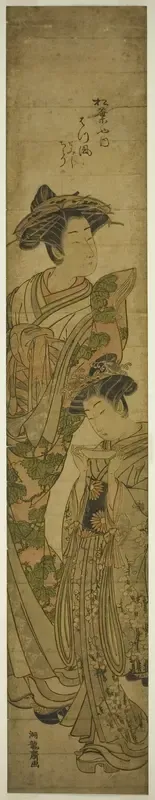 The Courtesan Matsukaze of the Matsubaya and Her Attendant