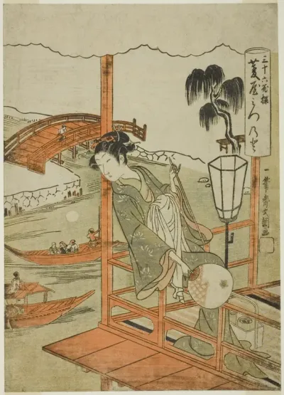 The Courtesan Mitsunoto of the Hishiya House, from the series "Sanjurokkasen (Thirty-six Flowers)"