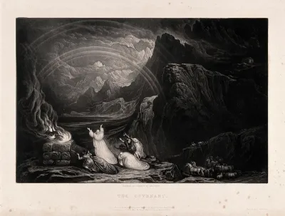 The covenant. Mezzotint by J. Martin, 1832
