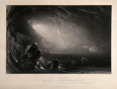The creation. Mezzotint by J. Martin