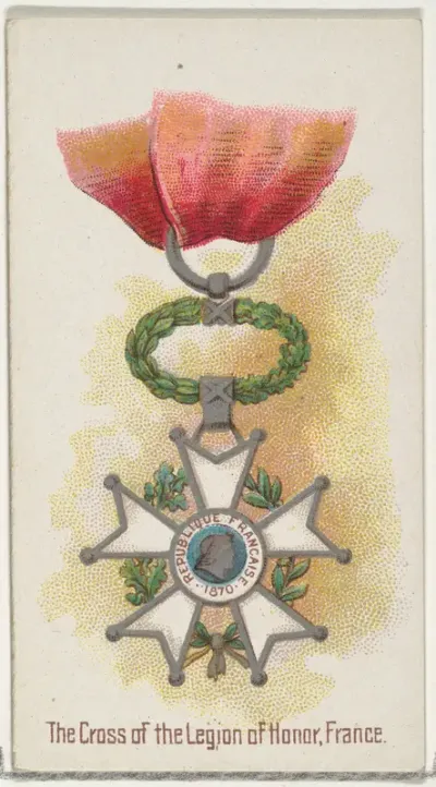 The Cross of the Legion of Honor, France, from the World's Decorations series (N30) for Allen & Ginter Cigarettes